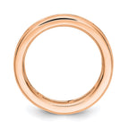 14k Rose Gold Polished 2ct Channel Set Diamond Eternity Band