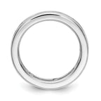 14k White Gold Polished 2ct Channel Set Diamond Eternity Band