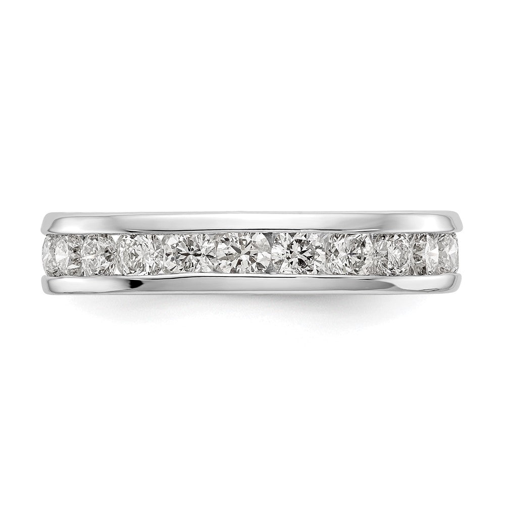 14k White Gold Polished 2ct Channel Set Diamond Eternity Band