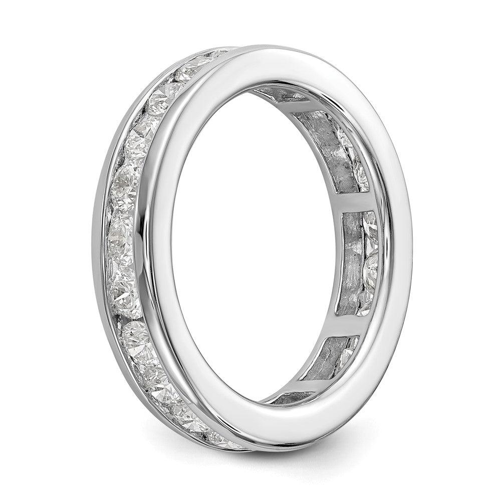 14k White Gold Polished 2ct Channel Set Diamond Eternity Band