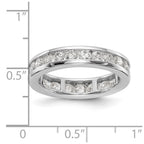 14k White Gold Polished 2ct Channel Set Diamond Eternity Band