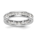14k White Gold Polished 2ct Channel Set Diamond Eternity Band