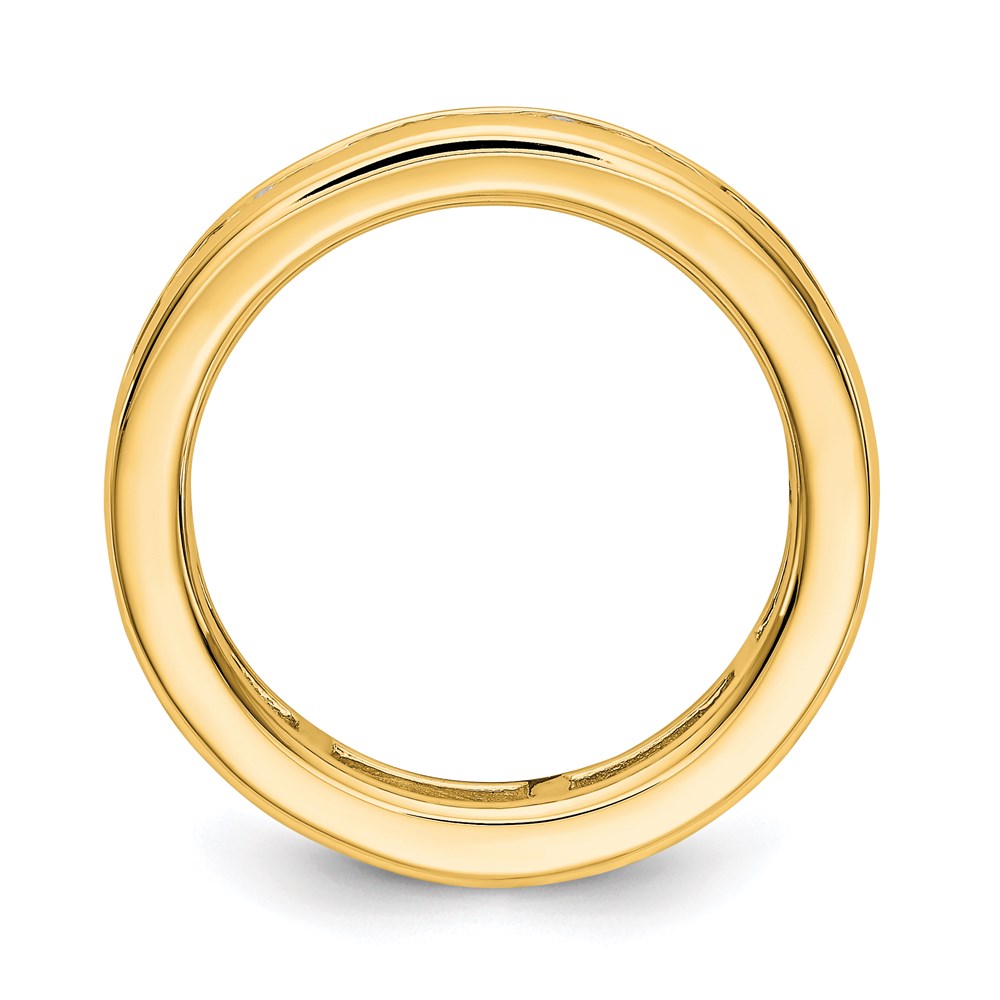 14k Polished 2ct Channel Set Diamond Eternity Band