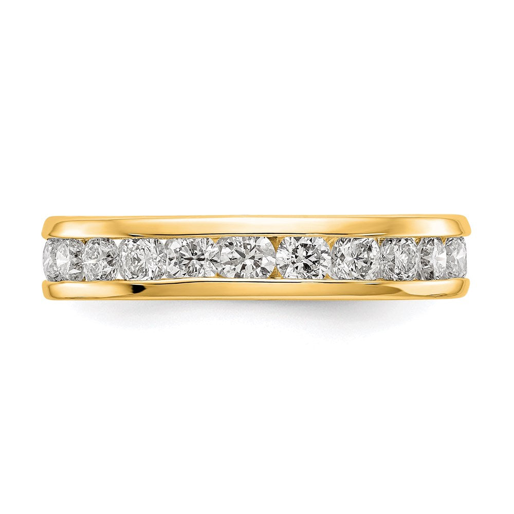 14k Polished 2ct Channel Set Diamond Eternity Band