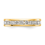 14k Polished 2ct Channel Set Diamond Eternity Band