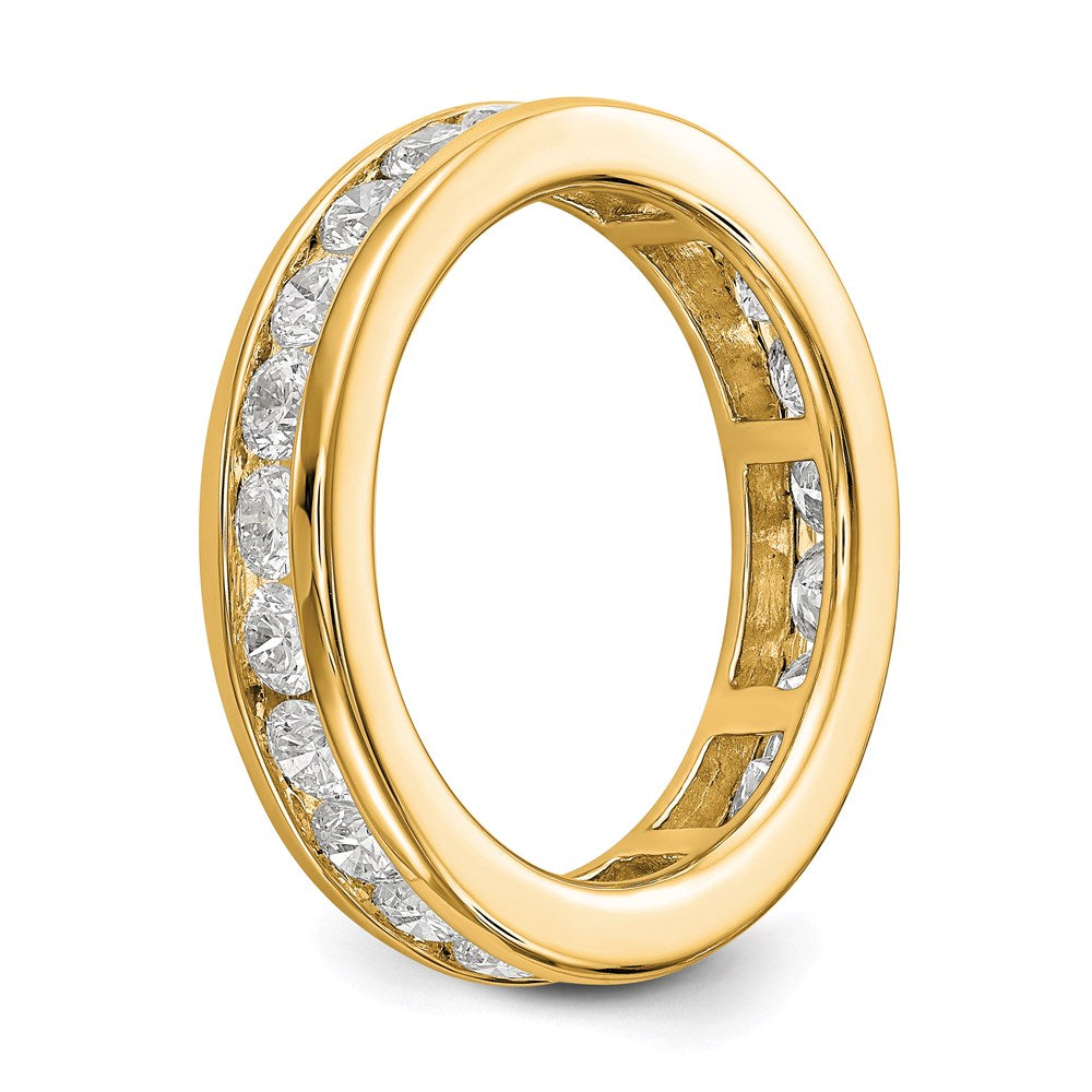 14k Polished 2ct Channel Set Diamond Eternity Band