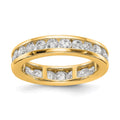 14k Polished 2ct Channel Set Diamond Eternity Band