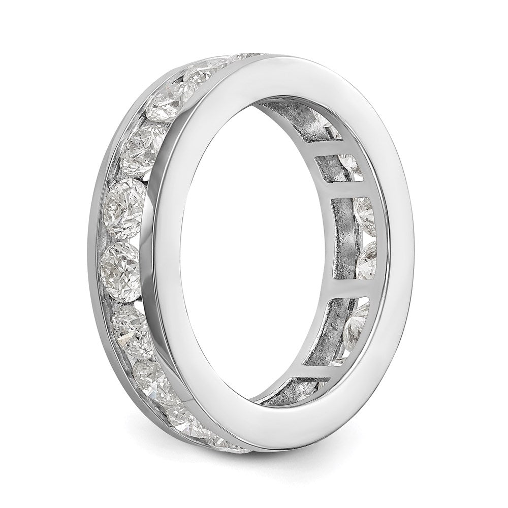 14k White Gold Polished 3ct Channel Set Diamond Eternity Band