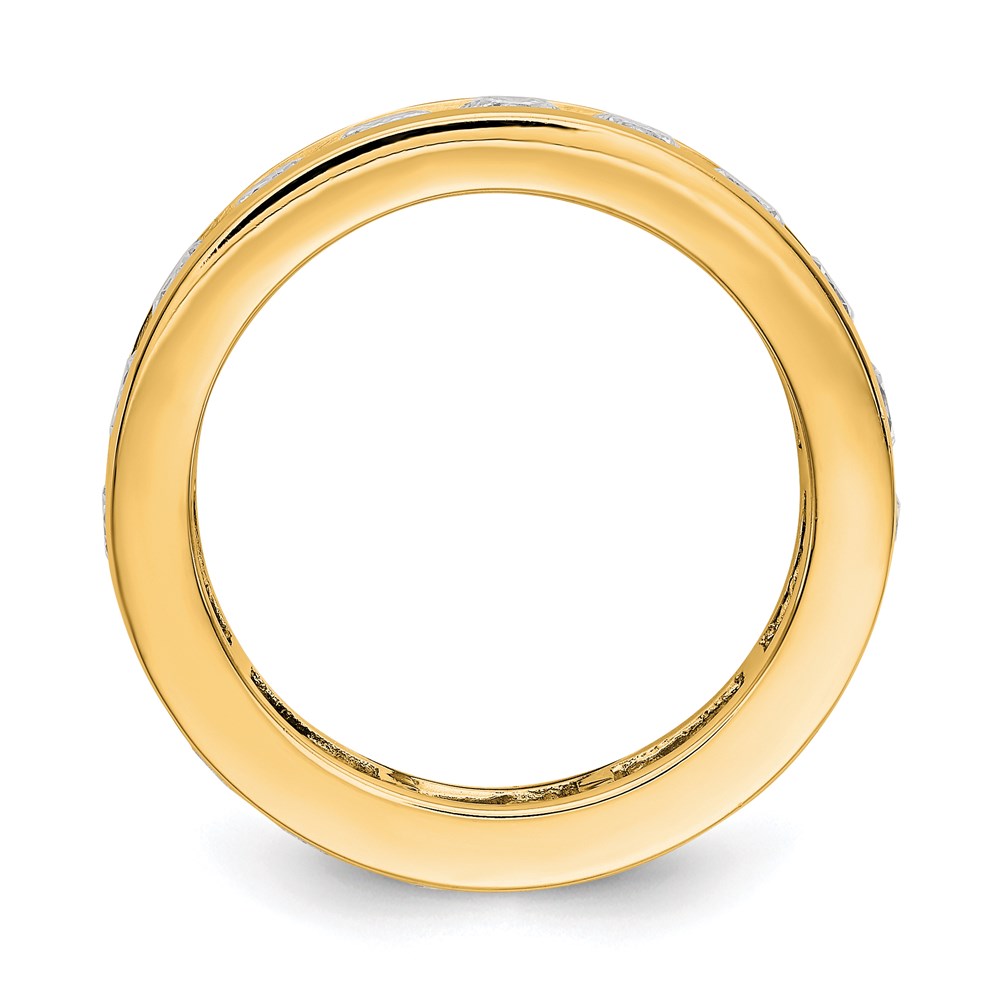 14k Polished 3ct Channel Set Diamond Eternity Band