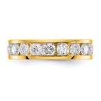 14k Polished 3ct Channel Set Diamond Eternity Band