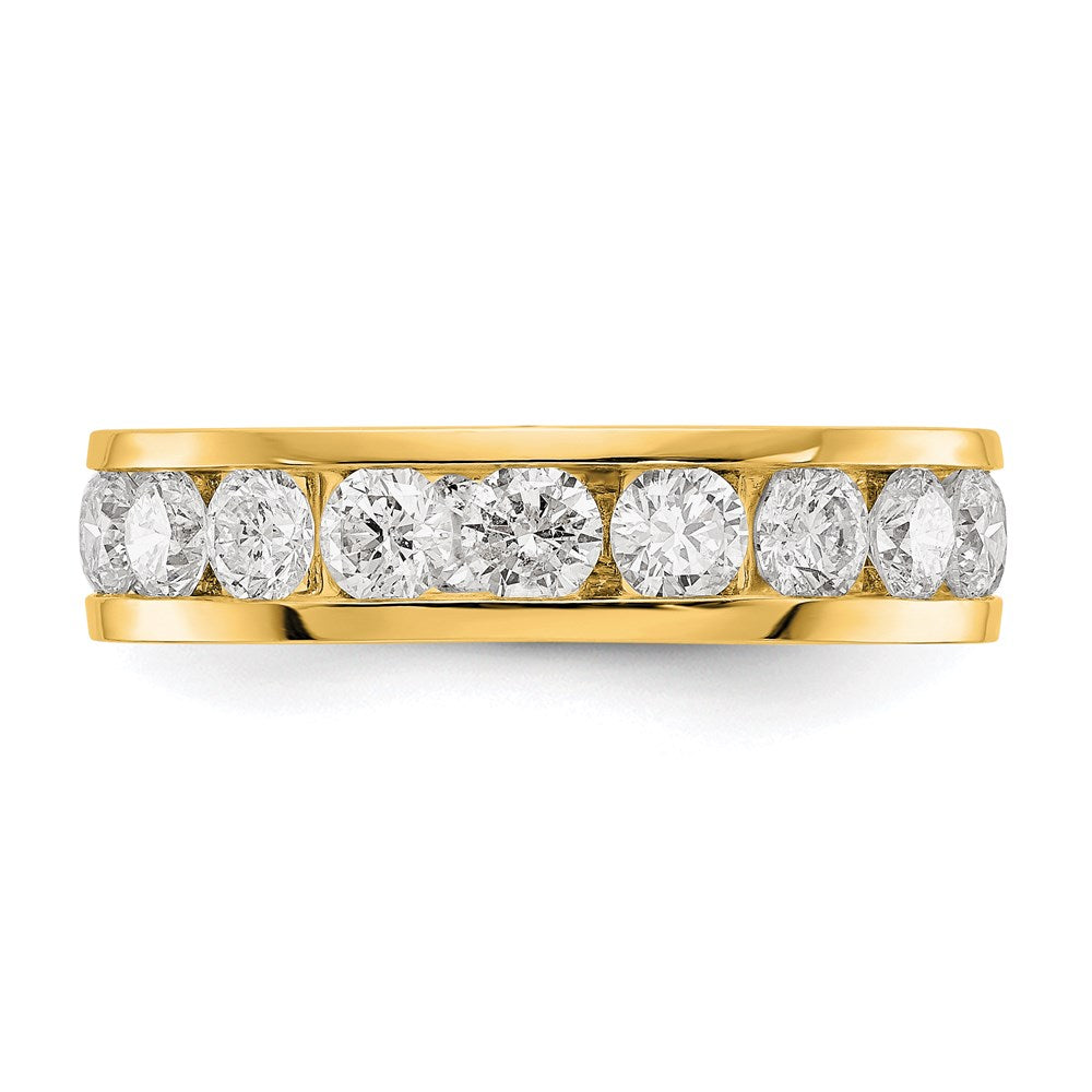 14k Polished 3ct Channel Set Diamond Eternity Band