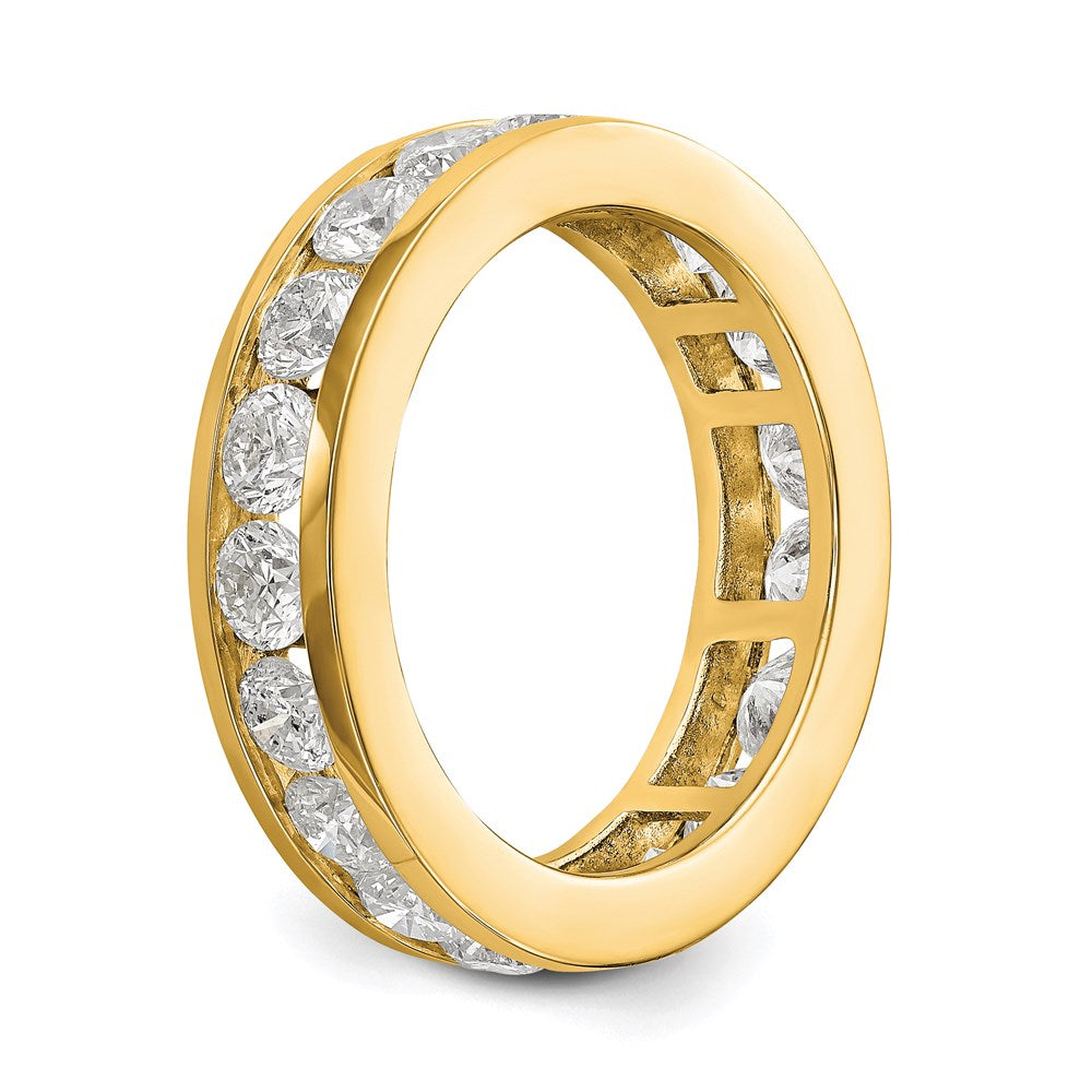 14k Polished 3ct Channel Set Diamond Eternity Band