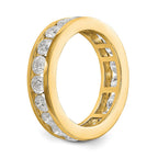 14k Polished 3ct Channel Set Diamond Eternity Band