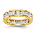 14k Polished 3ct Channel Set Diamond Eternity Band