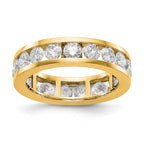 14k Polished 3ct Channel Set Diamond Eternity Band