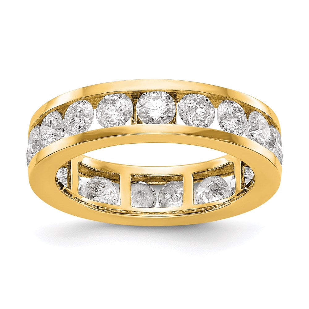 14k Polished 3ct Channel Set Diamond Eternity Band