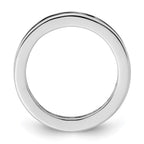 14k White Gold Polished Channel-set 1 carat Princess Diamond Complete Eternity Band