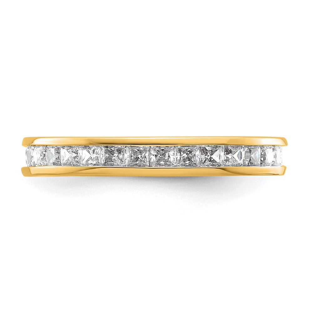 14k Polished Channel-set 1 carat Princess Diamond Complete Eternity Band