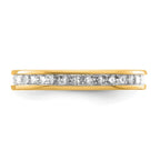 14k Polished Channel-set 1 carat Princess Diamond Complete Eternity Band