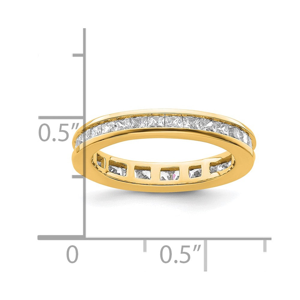 14k Polished Channel-set 1 carat Princess Diamond Complete Eternity Band