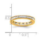 14k Polished Channel-set 1 carat Princess Diamond Complete Eternity Band