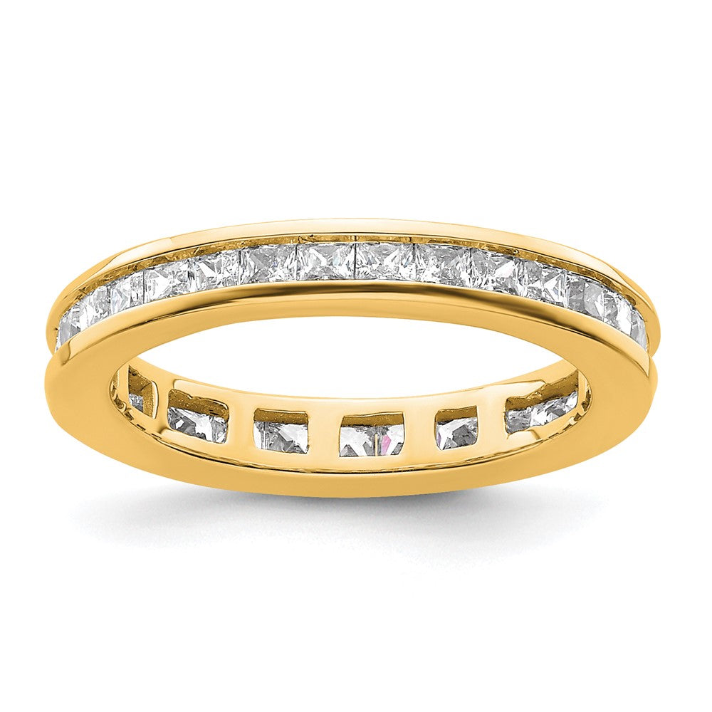 14k Polished Channel-set 1 carat Princess Diamond Complete Eternity Band