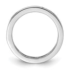 14k White Gold Polished Channel-set 1 carat Princess Diamond Complete Eternity Band