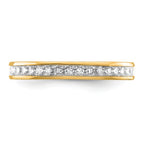14k Polished Channel-set 1 carat Princess Diamond Complete Eternity Band