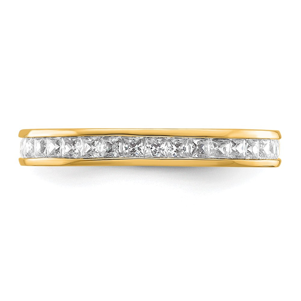 14k Polished Channel-set 1 carat Princess Diamond Complete Eternity Band