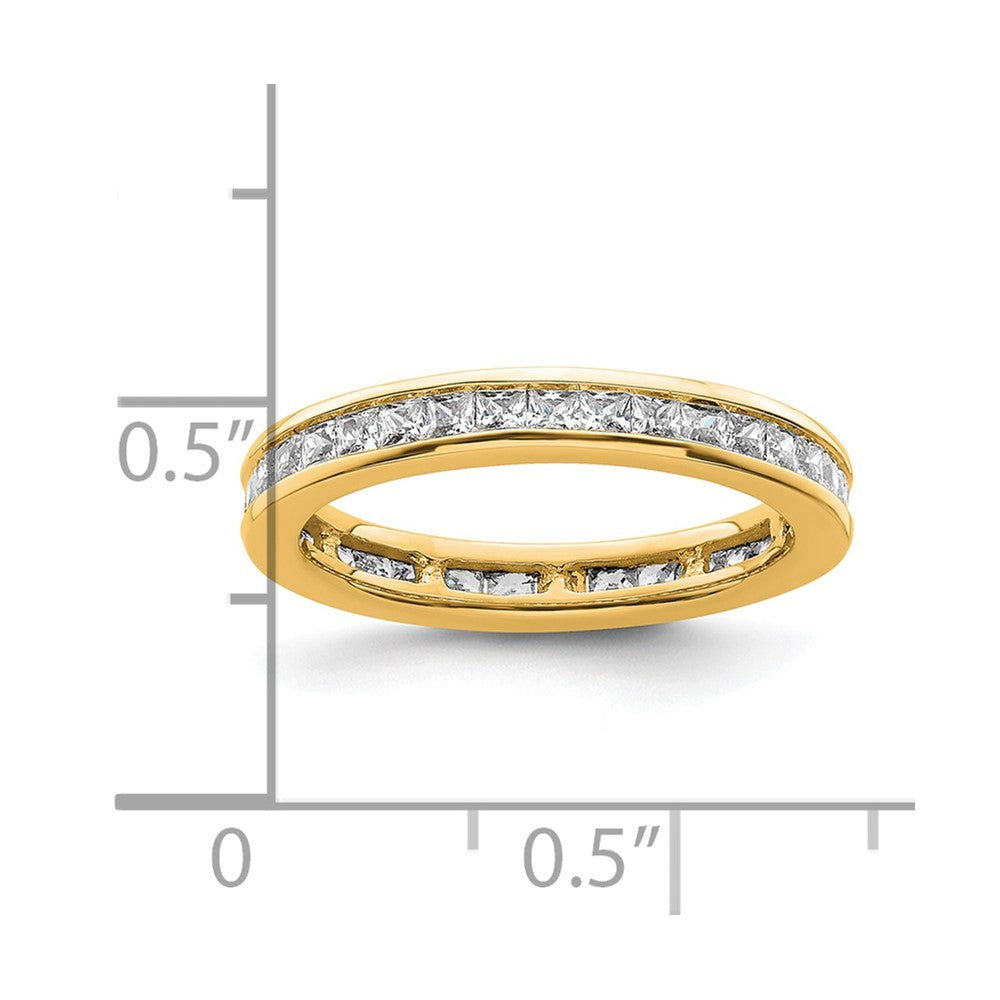 14k Polished Channel-set 1 carat Princess Diamond Complete Eternity Band