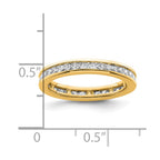14k Polished Channel-set 1 carat Princess Diamond Complete Eternity Band