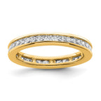 14k Polished Channel-set 1 carat Princess Diamond Complete Eternity Band