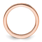 14k Rose Gold Polished Channel-set 1 carat Princess Diamond Complete Eternity Band