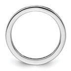 14k White Gold Polished Channel-set 1 carat Princess Diamond Complete Eternity Band