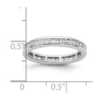 14k White Gold Polished Channel-set 1 carat Princess Diamond Complete Eternity Band
