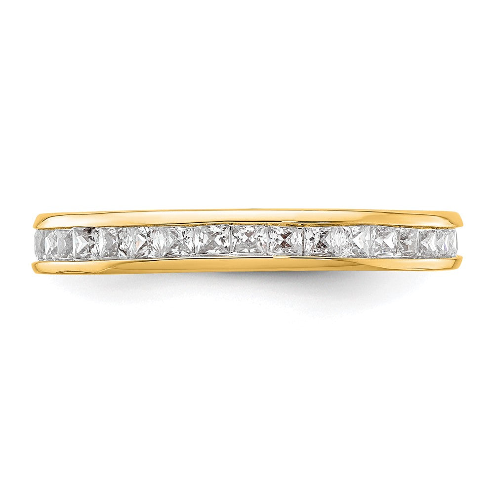 14k Polished Channel-set 1 carat Princess Diamond Complete Eternity Band