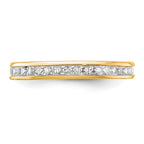 14k Polished Channel-set 1 carat Princess Diamond Complete Eternity Band