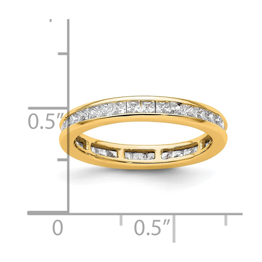 14k Polished Channel-set 1 carat Princess Diamond Complete Eternity Band