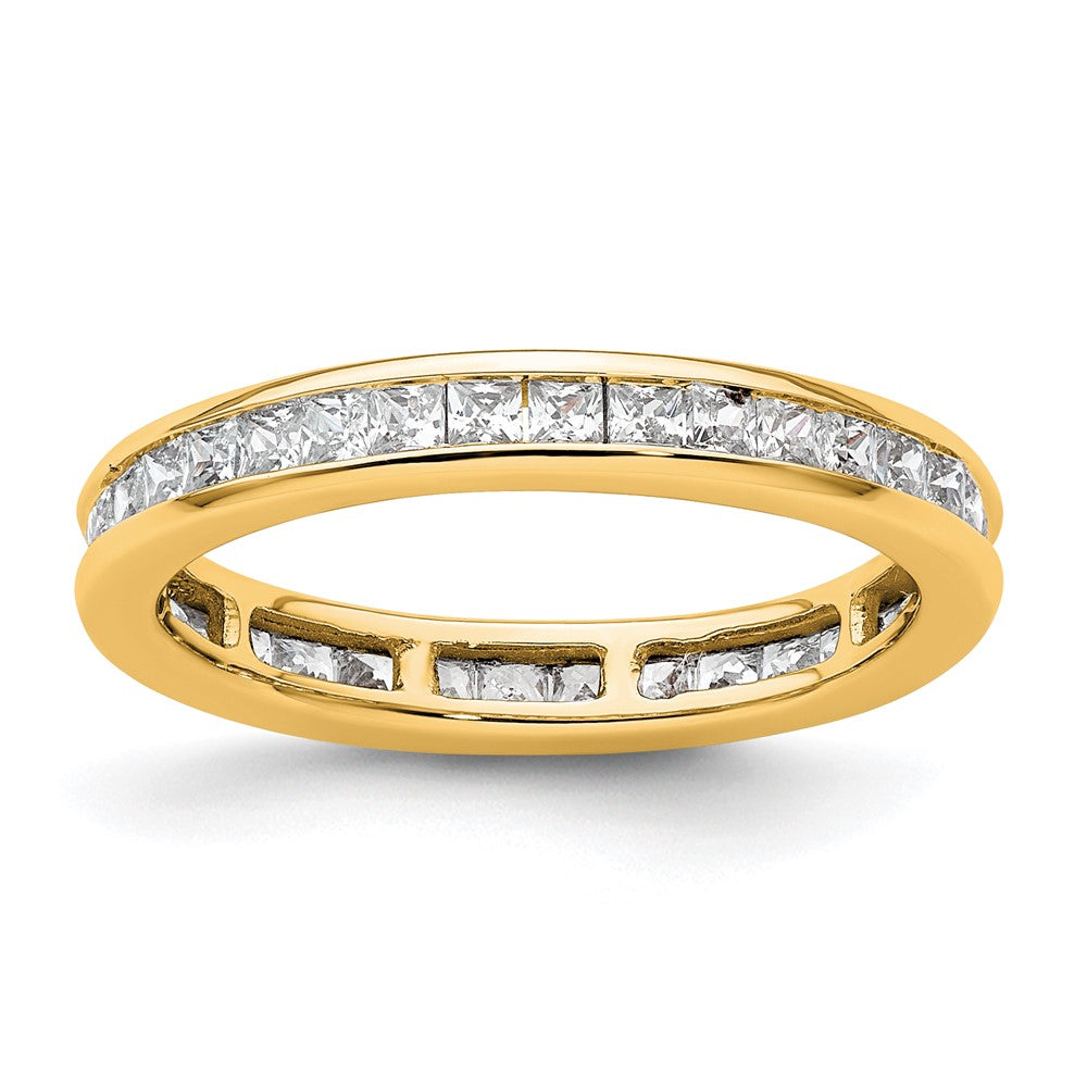 14k Polished Channel-set 1 carat Princess Diamond Complete Eternity Band