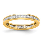 14k Polished Channel-set 1 carat Princess Diamond Complete Eternity Band
