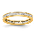 14k Polished Channel-set 1 carat Princess Diamond Complete Eternity Band