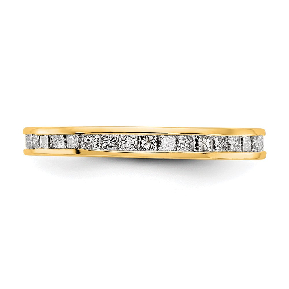 14k Polished Channel-set 1 carat Princess Diamond Complete Eternity Band
