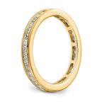 14k Polished Channel-set 1 carat Princess Diamond Complete Eternity Band
