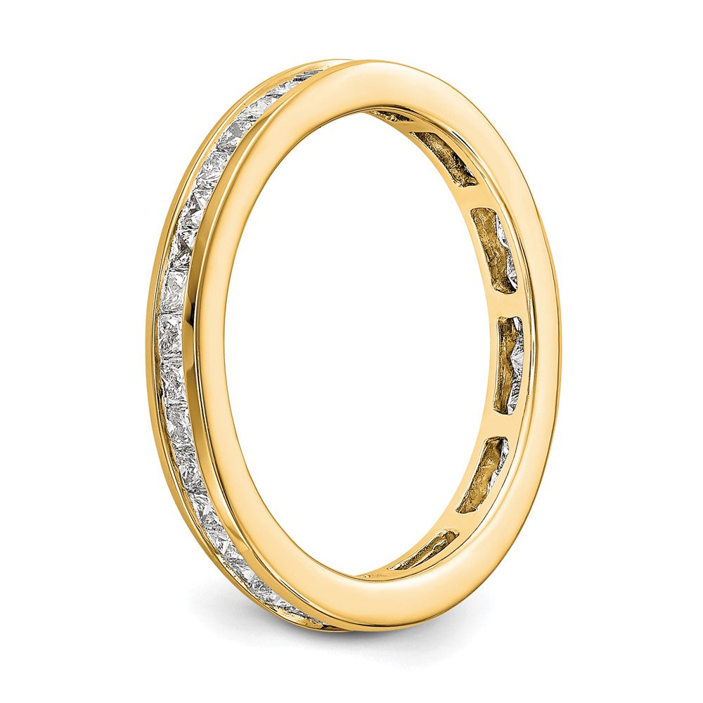 14k Polished Channel-set 1 carat Princess Diamond Complete Eternity Band
