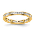 14k Polished Channel-set 1 carat Princess Diamond Complete Eternity Band