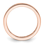 14k Rose Gold Polished Channel-set 1 carat Princess Diamond Complete Eternity Band