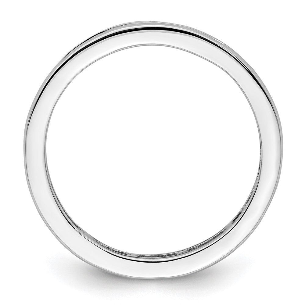 14k White Gold Polished Channel-set 1 carat Princess Diamond Complete Eternity Band