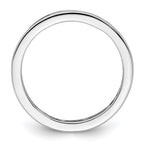 14k White Gold Polished Channel-set 1 carat Princess Diamond Complete Eternity Band