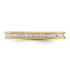 14k Polished Channel-set 1 carat Princess Diamond Complete Eternity Band