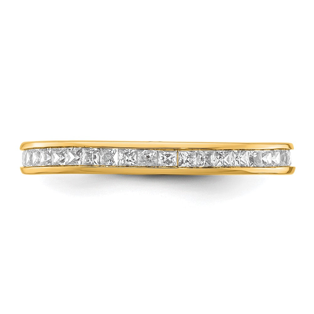 14k Polished Channel-set 1 carat Princess Diamond Complete Eternity Band